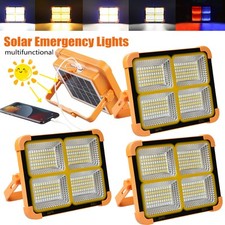 200W Magnetic Portable LED Solar Work Light Rechargeable Emergency Security Lamp