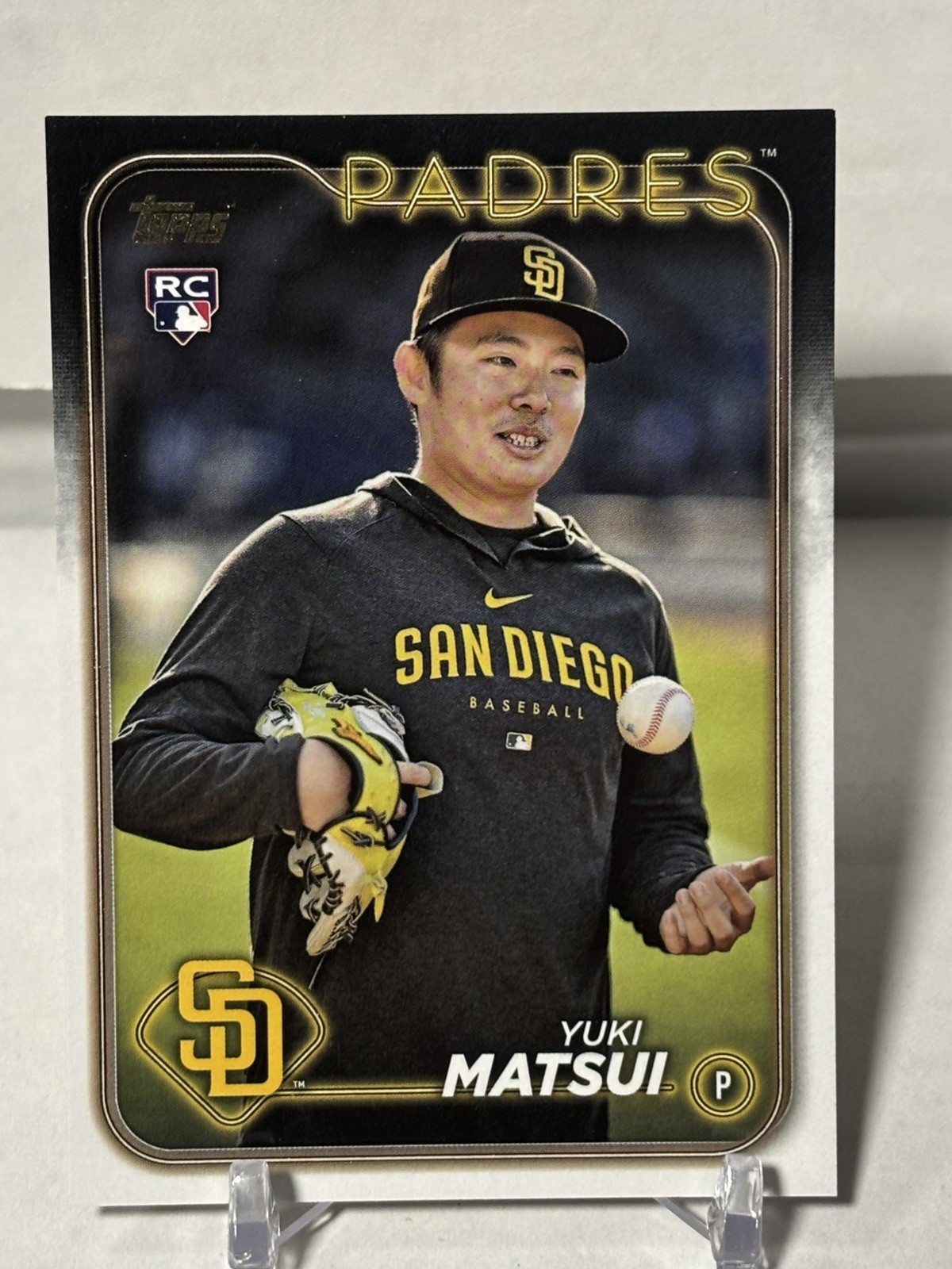 Yuki Matsui 2024 Topps Update US8 Golden Mirror Image Variation Rookie RC Padres