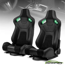 [Noen Racer Series] Reclinable Univeral PVC Leather Racing Seats Car Seats Pair