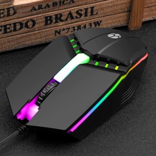 New USB Wired Computer Mouse 1000 DPI Mice Mute Button For Laptop PC Computer