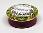 Halcyon Days Enamel Box - Grandmother Poem & Pink Roses - Flowers - Mother'S Day