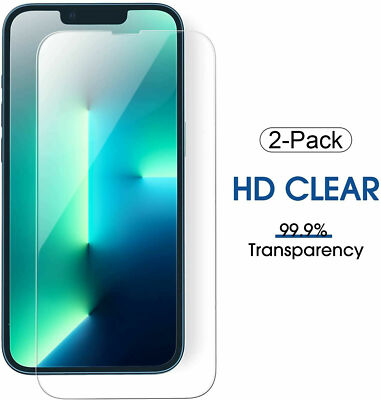 2 Pack For iPhone 16 15 14 13 12 11 XR Anti-Blue Tempered Glass Screen Protector