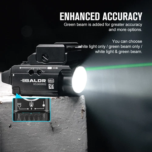 Olight Baldr 迷你战术手电筒可充电武器灯绿色激光 600LM - 第 5 张/共 23 张