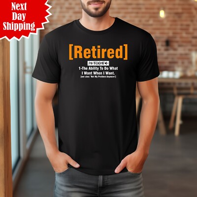 Männer-T-Shirt im Ruhestand Definition lustig Ruhestand bedruckt Ruhestand Geschenk Shirt Top 