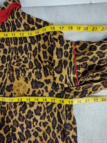 Lauren Ralph Lauren Cotton Embroidered Leopard Print Pajama Sleepwear Size L - Picture 8 of 12
