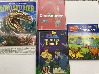 Dinosaurier Lot of 4 German language books Dinosaurs; Bibi Dino-Ei Children 