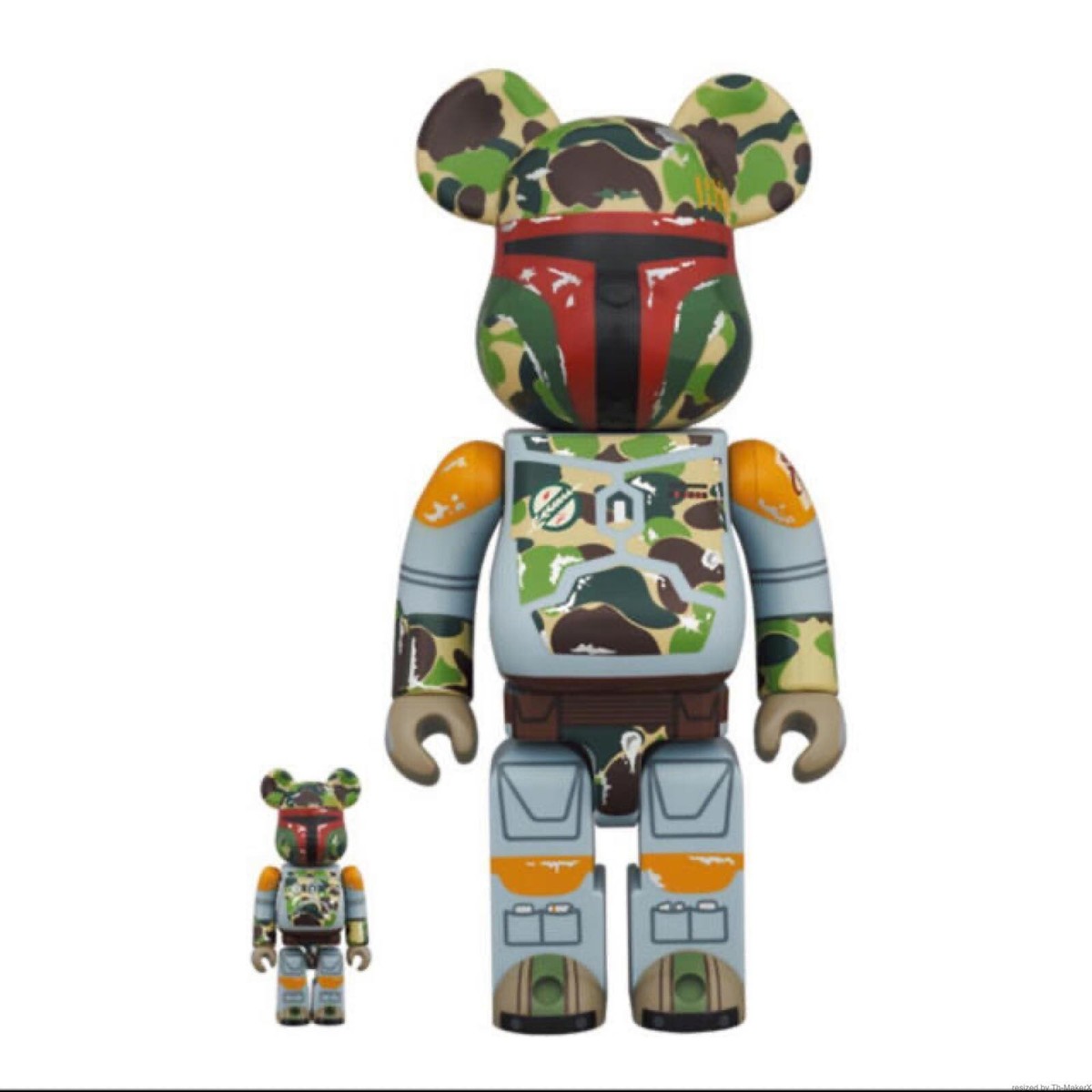 A BATHING APE - BOBA FETT STAR WARS × A BATHING APE Be@rbric A Bathing Ape Bape Star Wars Boba Fett 400 & 100