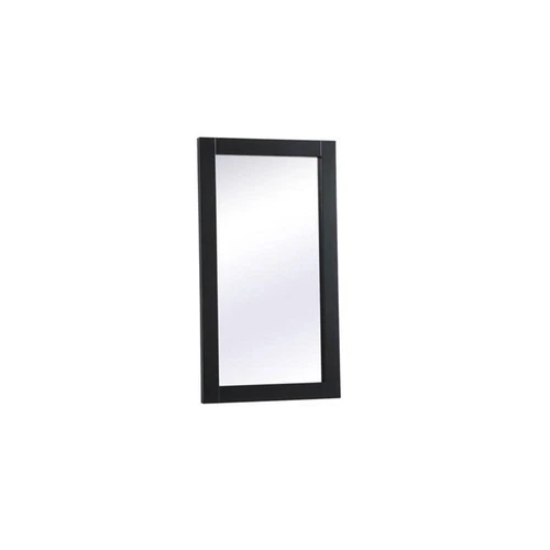 Elegant Decor Aqua 18x32" MDF Wood and Metal Vanity Mirror in Black - Picture 4 of 8