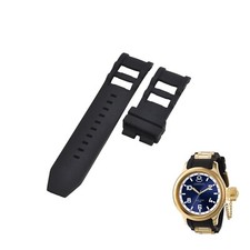 Russian Diver 1437 26mm Black Rubber Watch Strap For Invicta