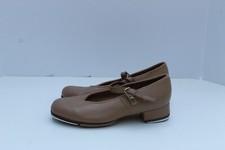 Bloch Tap Shoes Girls Size 4.5 Tan Show Tappers Cuban Heel Leather Straps Dance