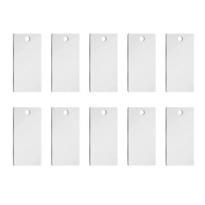 Pack Of 10 Stainless Steel Key Rings Rectangular Shape For Secure Key Management