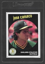 1989 BASEBALL CARD MAGAZINE JOSE CANSECO - 1959 TOPPS STYLE OAKLAND