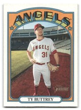 Ty Buttrey 2021 Topps Heritage #4 Los Angeles Angels BASEBALL