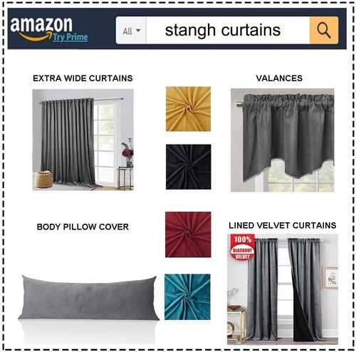 High-Quality Velvet Blackout Curtains, Room Darkening Set W52 x L84 - 2 Panels - Picture 10 of 11