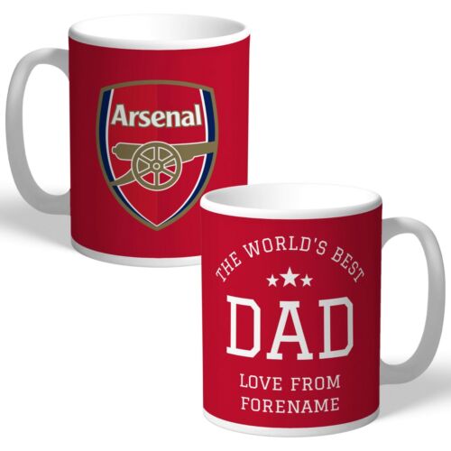 Personalised Arsenal Best Dad Mug Football FC Birthday Fan Gift - Picture 1 of 2