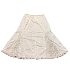 Vintage 1960s Michelene Nylon Pink Lace Dart Insets Half Slip Lingerie