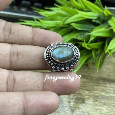 Labradorite Gemstone Ring 925 Sterling Silver Ring Statement Ring SD007