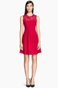 abito elegante rosso corto