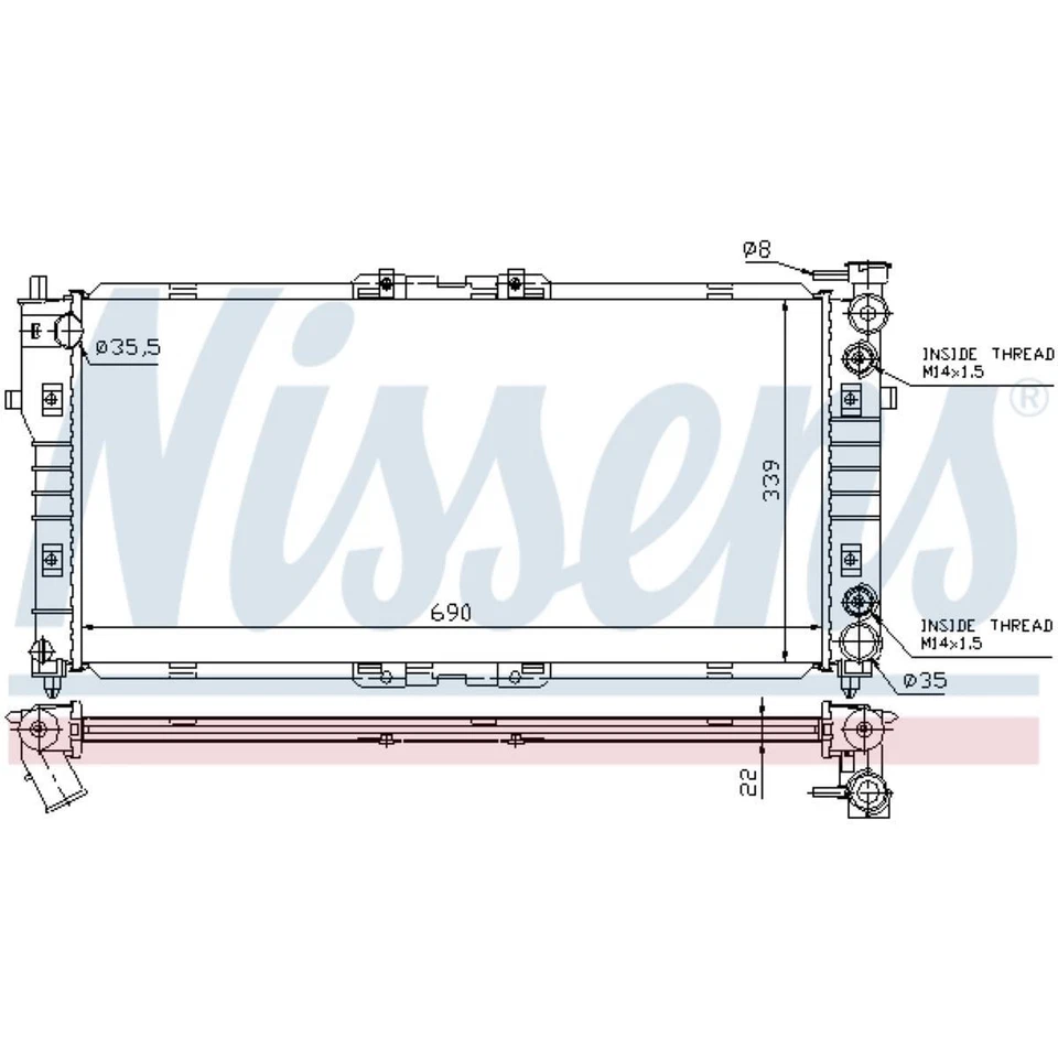 Kühler Wasserkühler Para Mazda 626 V Hatchback GF 2.0 1.8 1.9 GW GE 2.0I CA 1.6 - Imagen 2 de 4