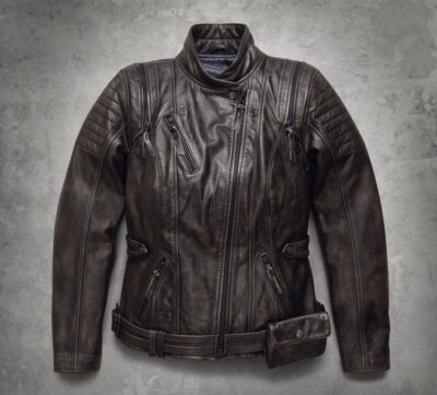 Harley Davidson Women Brava Convertible Leather Jacket Vest 2n1 1W XL 97173-17VW