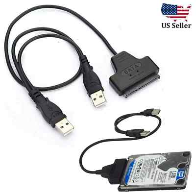 Dual Power eSATA USB 12V 5V Combo to 22Pin SATA USB Hard Disk Cable Adapter