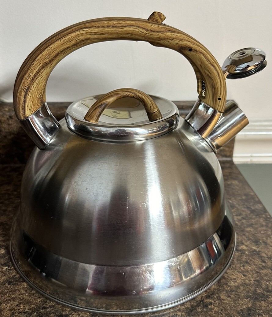 Balduzzi Italian Style Induction Tea Kettle Soft Touch Handle Stainless