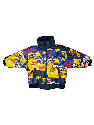 Vintage BRP Ski Doo X Team Winter Coat Jacket Kids Youth Size 3