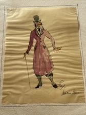 Vintage American Illustration Painting Stage Set design John Robert Lloyd