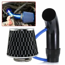Black Air Intake Kit Pipe Diameter 3" Cold Air Intake Filter+ Clamp+ Accessories