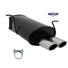 Novus Sport Auspuff Endschalldämpfer Edelstahl oval 2x85 58 paßt für BMW E46 neu