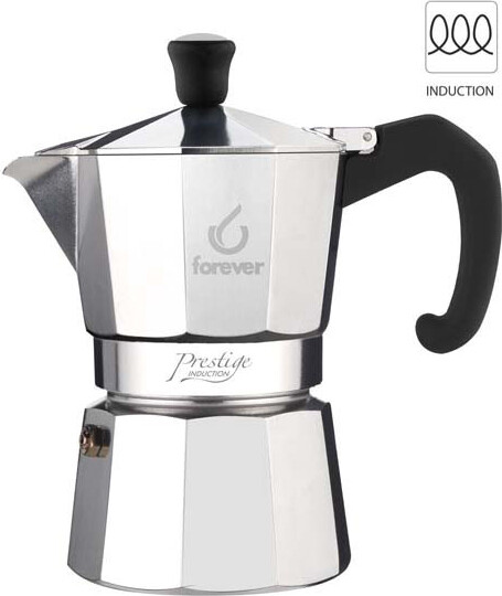 Caffettiera Induzione 6 Tazze Forever Miss Moka Prestige Acciaio 120403