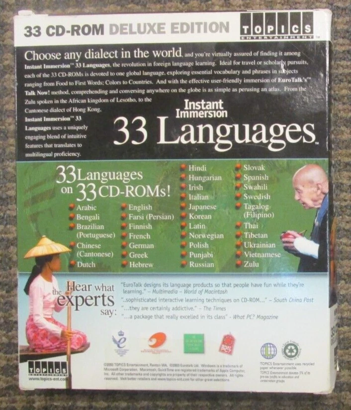 Topics Entertainment | 33 Languages Instant Immersion Euro Method | 33 CD-ROM - Image 2 of 4