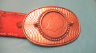 Vintage Hand Finished Belt Leather Joe 1971 Eisenhower Dollar Tex Made Size 34 — photo 1