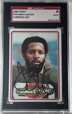 1980 Topps James Lofton #78 Signed SGC Authentic HOF Green Bay Packers Auto