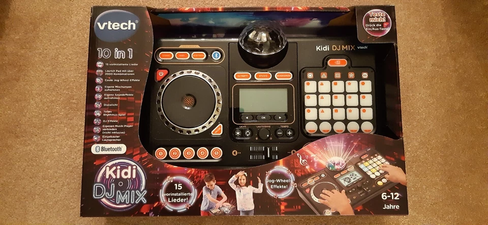VTech Kidi DJ Mix DJ-Mischpult 10 in 1 Jog Wheel viele Effekte Bluetooth Neu