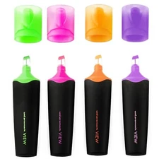 Uni-Ball - USP-200 Promark View Highlighter Pen - 5mm Chisel Tip - 4 Colours