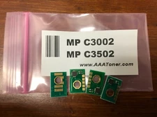 4 x Toner Chip for Ricoh Aficio MP C3002, MP C3502 (841647 ~ 841648) Refill