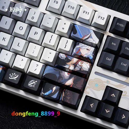 Teclado mecánico de preventa Genshin Impact Shenhe Cherry MX PBT RGB regalos de Navidad - Imagen 4 de 19