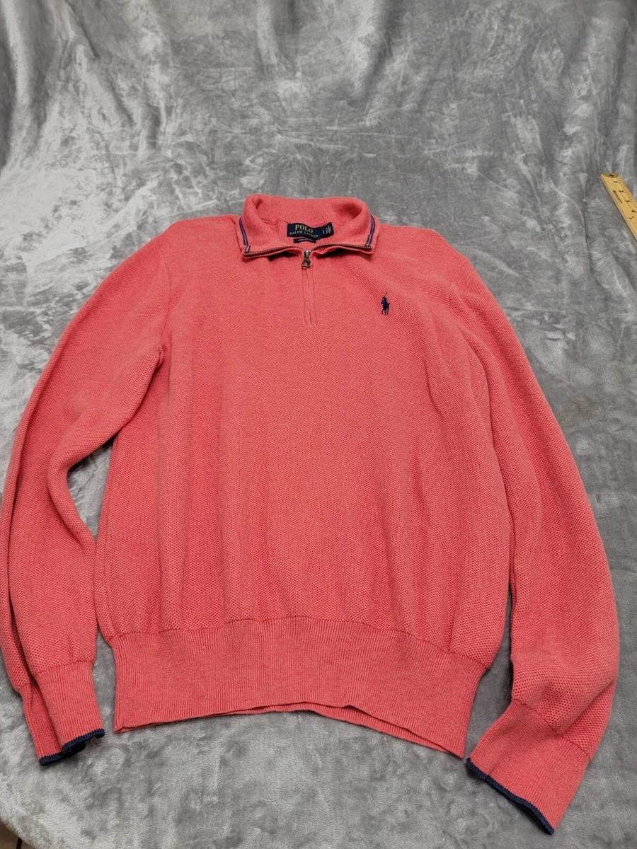 Salmon pink sweater mens cheap