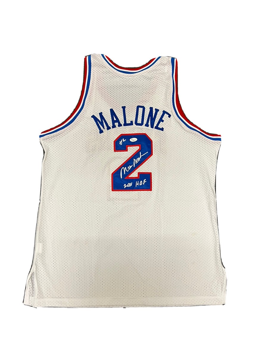 Moses Malone Signed Philadelphia 76ers (2001 HOF) Jersey JSA | eBay