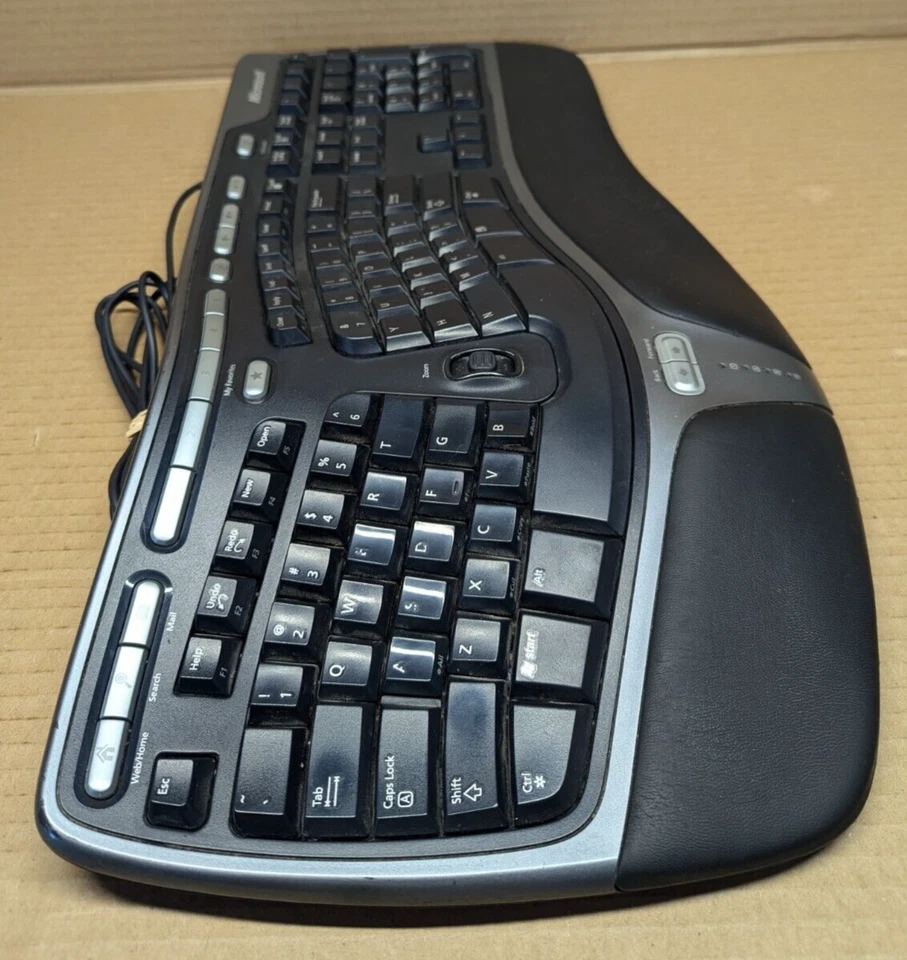 Microsoft Natural Ergonomic PC Keyboard v1.0 KU-0462 Wired USB **READ** - Image 4 of 4