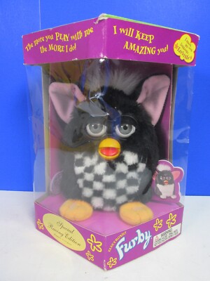 VERSIEGELT Vintage ORIGINAL FURBY ELECTRONIC PET Tiger SPECIAL RACING EDITION