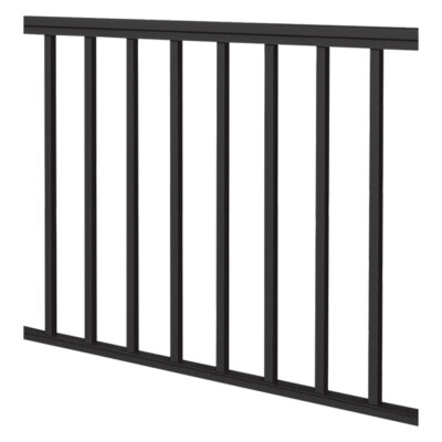 Superior Aluminum Rail Kit - Series 9000 - 36in. H - 4ft. L - Level - Black