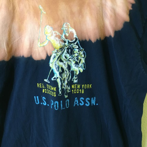US Polo Association Custom Tie Dye T Shirt Adult Mens Extra Large Blue - Picture 2 of 10