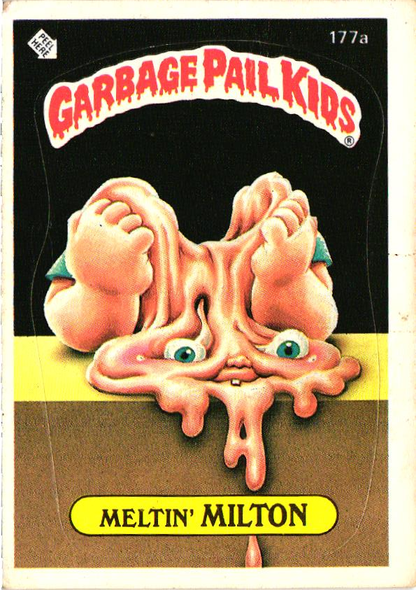 1986 Topps Garbage Pail Kids Sticker Card 177A Meltin Milton Collectible Vintage