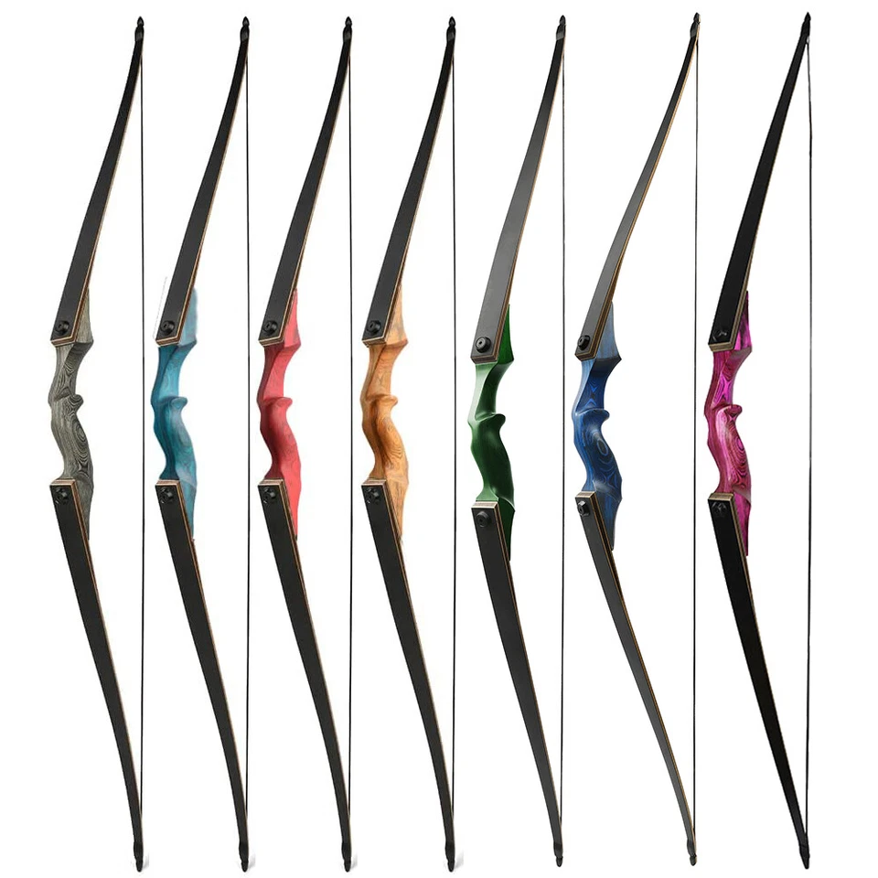 60" Takedown Longbow Recurve Bow 20-60lbs Wooden Archery Hunting Black Hunter - Image 4 of 4