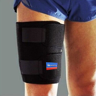 SUPPORT Sportbandage OBERSCHENKEL Kompressionsmanschette Arthritis Läufer Kniebeuge Gym Wrap