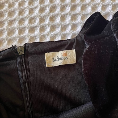 TULLABEE black velvet dress SIZE 4 - Picture 5 of 5