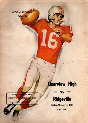 1963 Clearview High vs Ridgeville Football Program