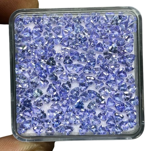 50 Pcs Natural Tanzanite 2.5mm Trillion Cut Violet Blue Dazzling Loose Gemstones - Picture 3 of 19